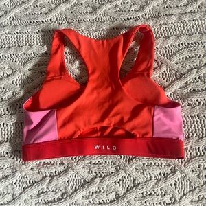 Wilo orange & pink sport bra L